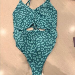 Midori Teal and Light Blue Swimwear